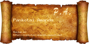 Pankotai Amanda névjegykártya